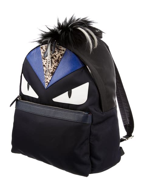 fendi bugs backpack monster blue|fendiness small backpack.